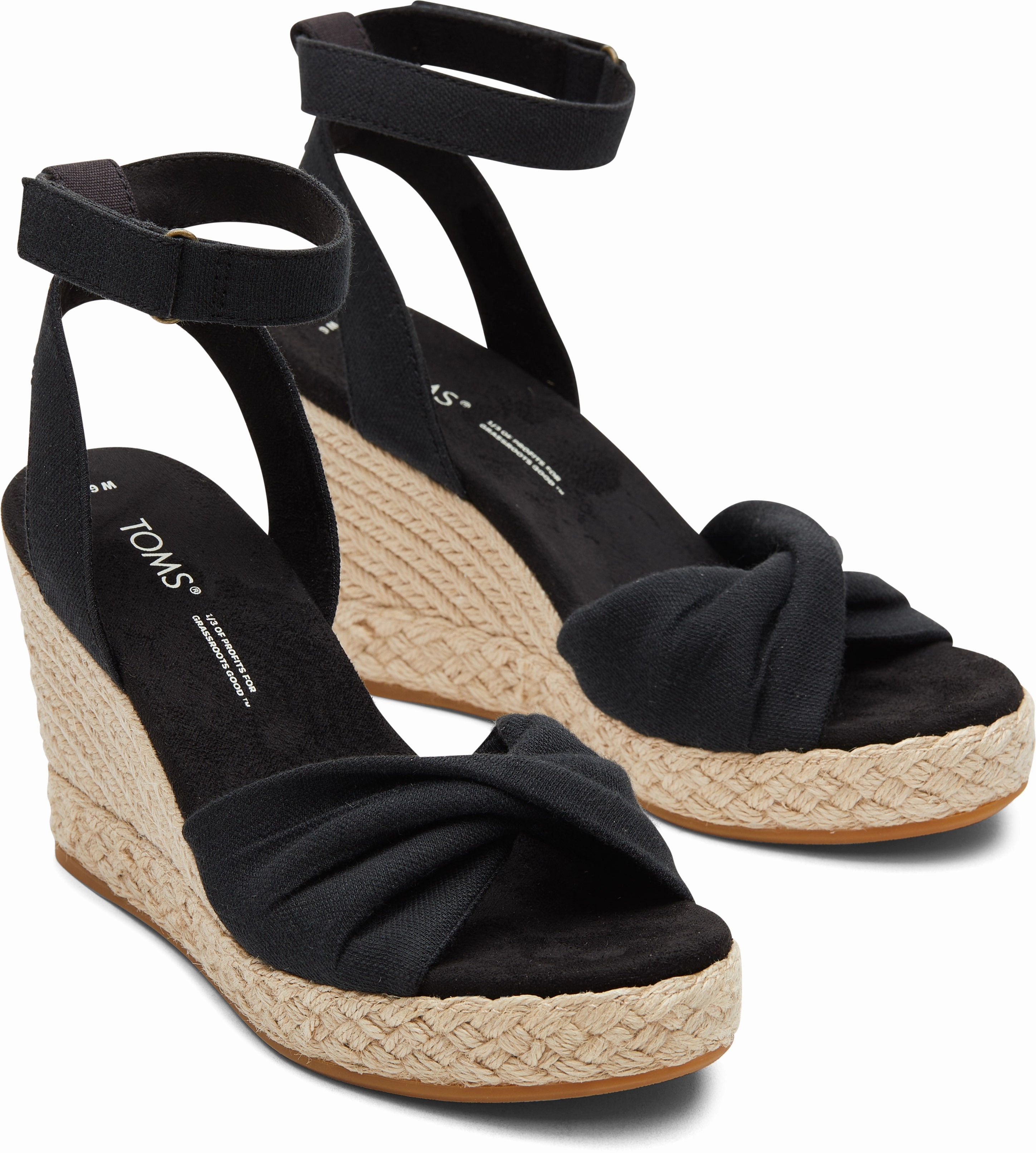 Ocean Walk Durable Build Trail Running Marisela Wedge Sandal - Black