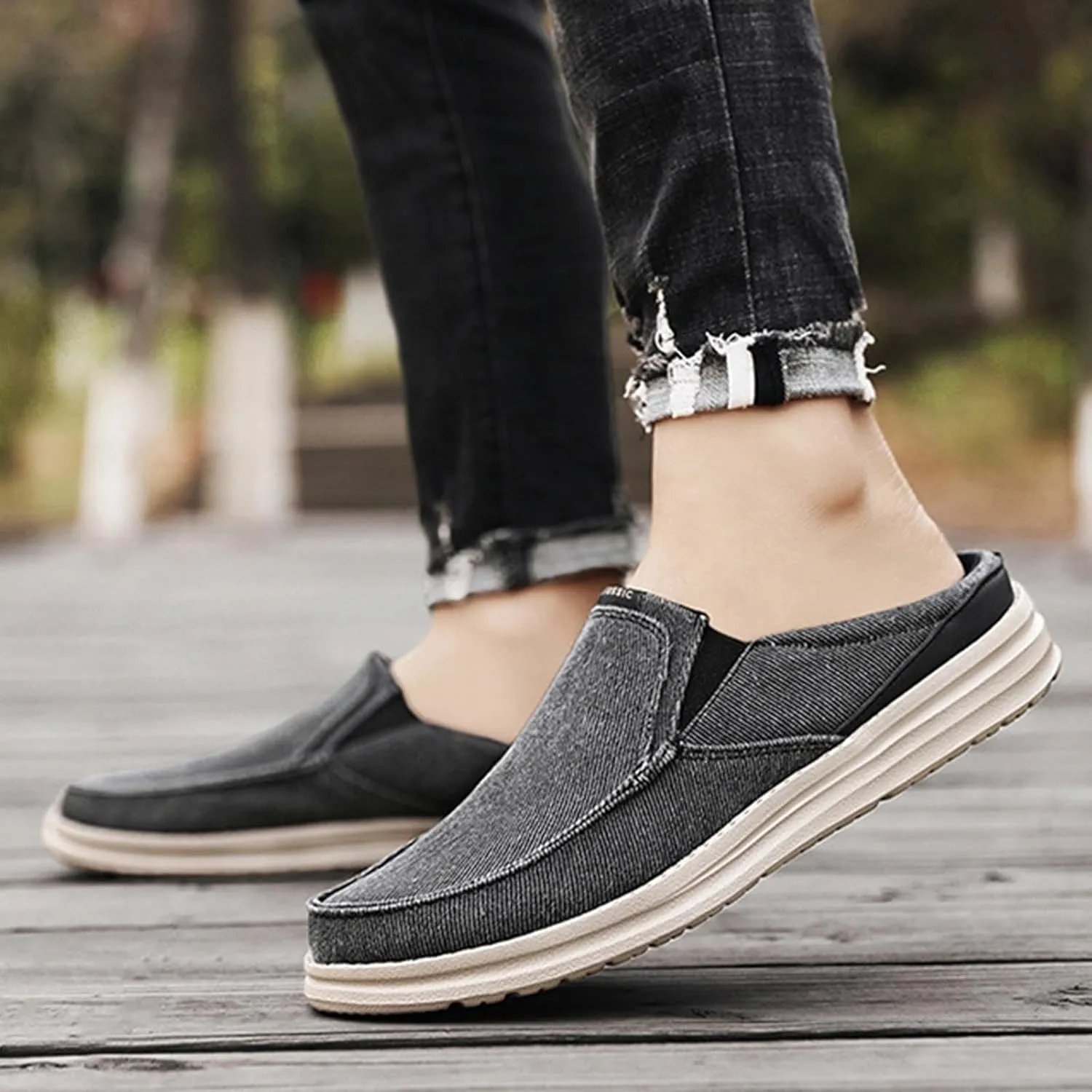 Lightweight Shoes Men's Breathable Toe Cap Outer Wear Trendy Casual Shoes