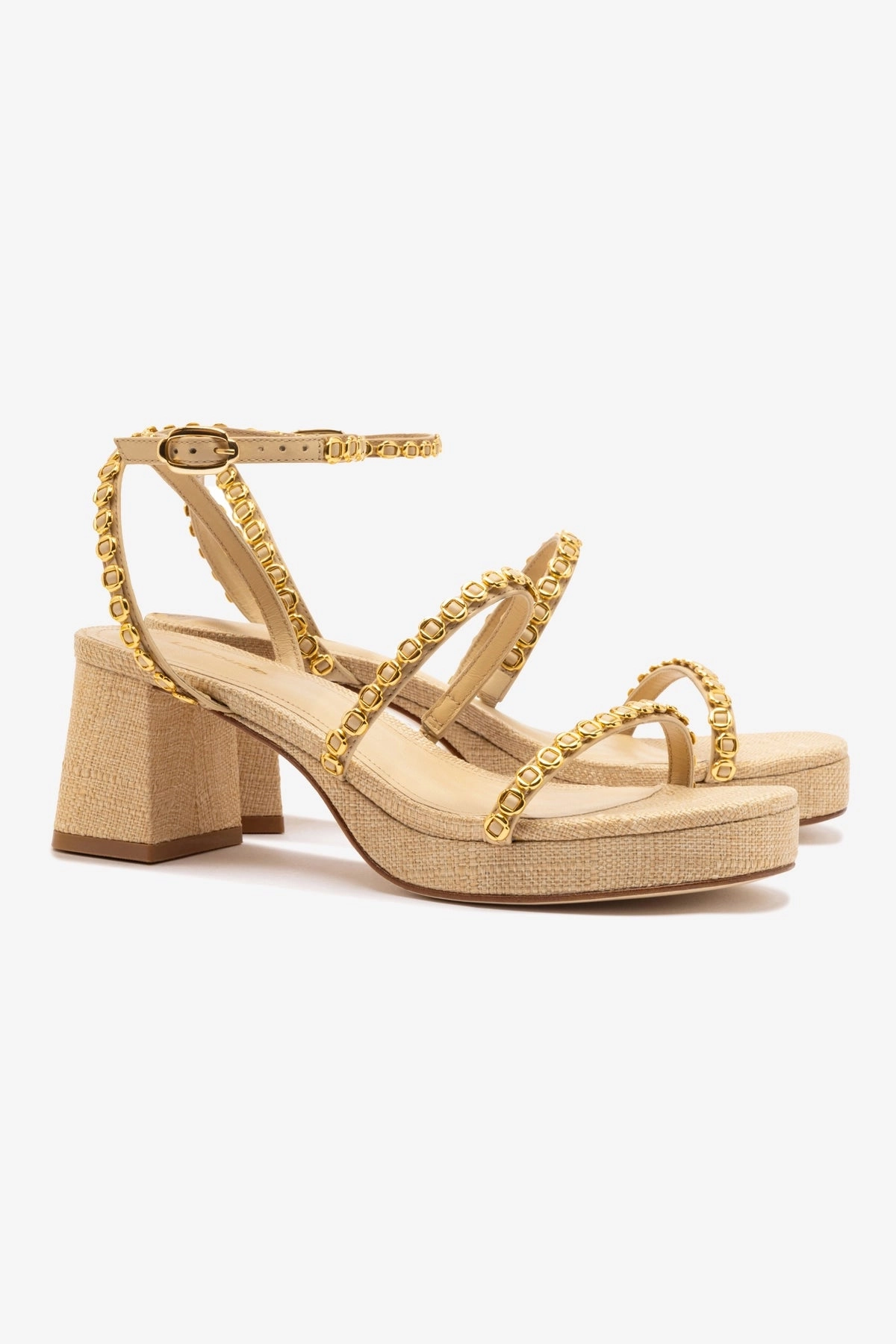 Cushioned Straps Outdoor Use Lightweight Walk Gio Milanina Sandal In Beige Raffia