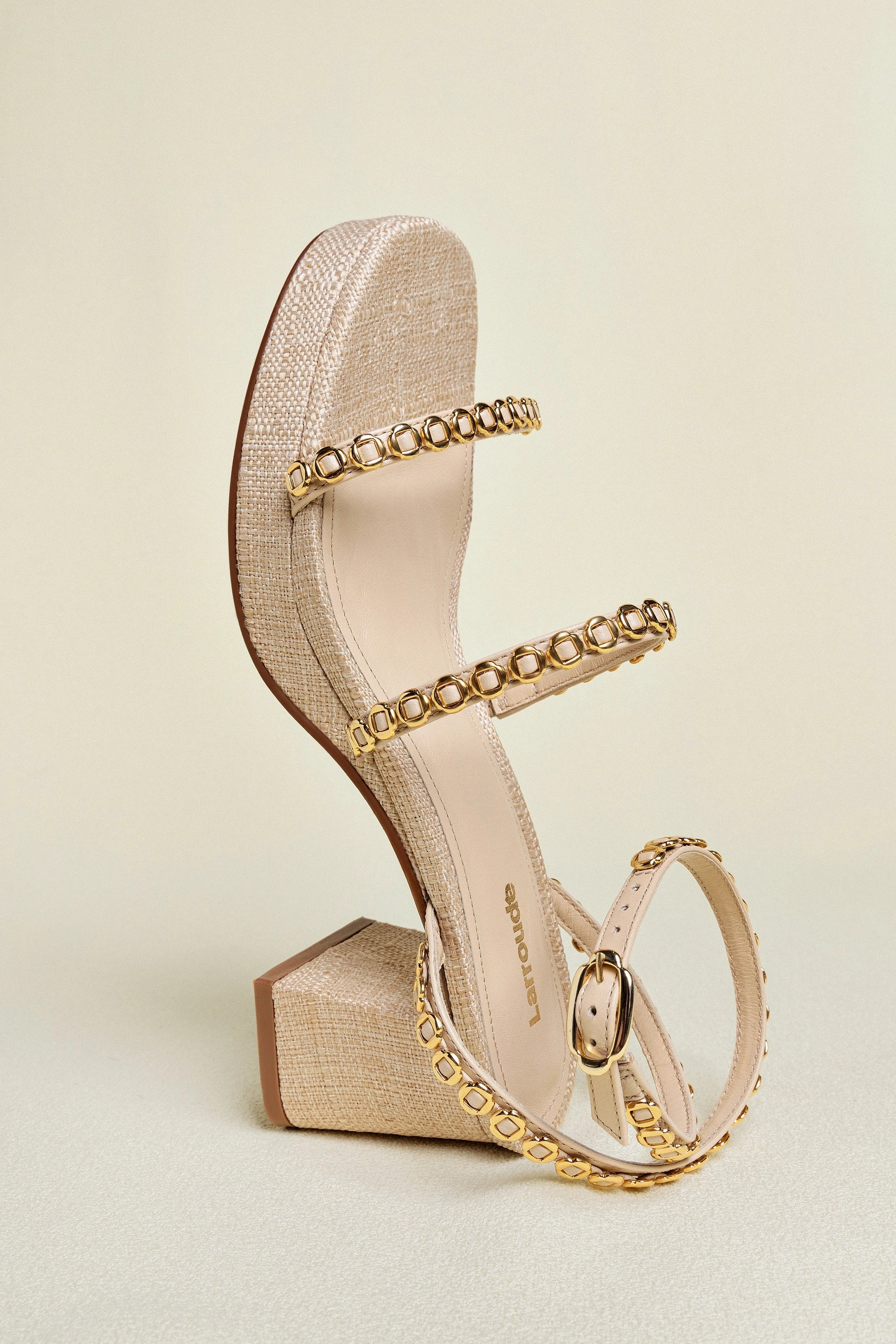 Lightweight Walk Gio Milanina Sandal In Beige Raffia Reinforced toe