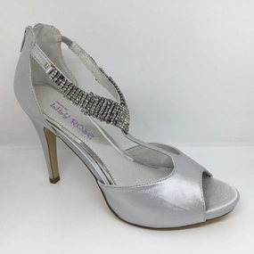 Refined Finish French Glow Lily Rose Tango Siver Satin Heel