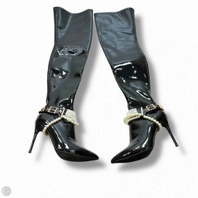 Boots Knee Heels By Jeffrey Campbell In Black, Size: 7.5 High Lift