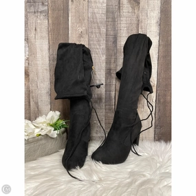 Bold Design Breathable Backcountry Camper Boots Knee Heels By Charming Charlie In Black, Size: 7