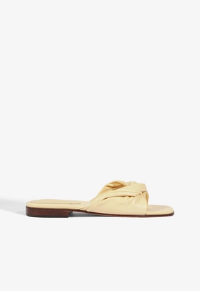 Lori Beige Leather Flat Sandal All Terrain Health Focused