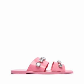 construction Bright Gold Lizzie Crystal PVC Sandal
