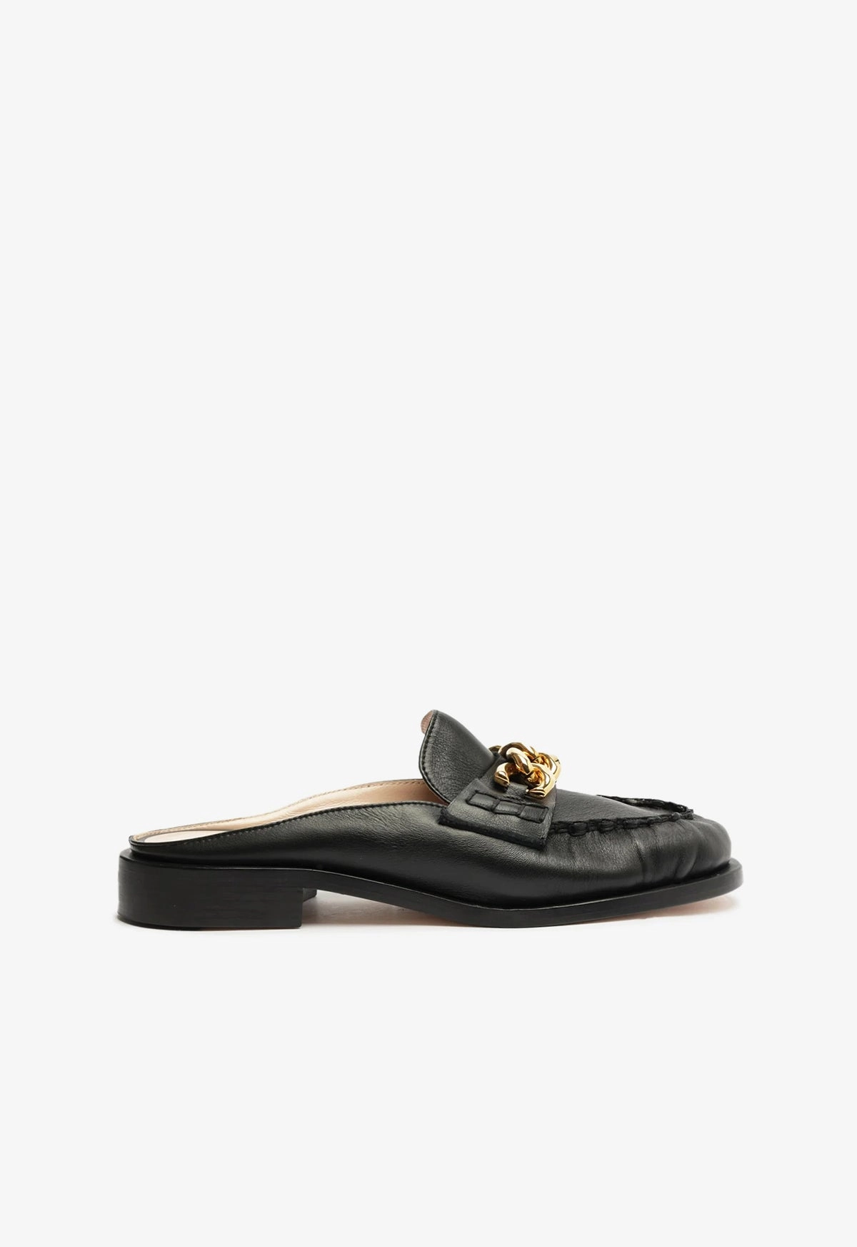 Luca Chain Leather Flat Durable Fabric Smart Look