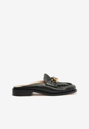 Luca Chain Leather Flat Durable Fabric Smart Look