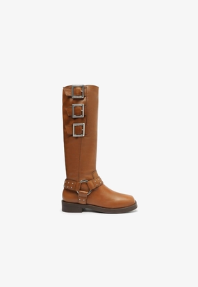Bounce Edge Luccia Buckle Graxo Leather Boot