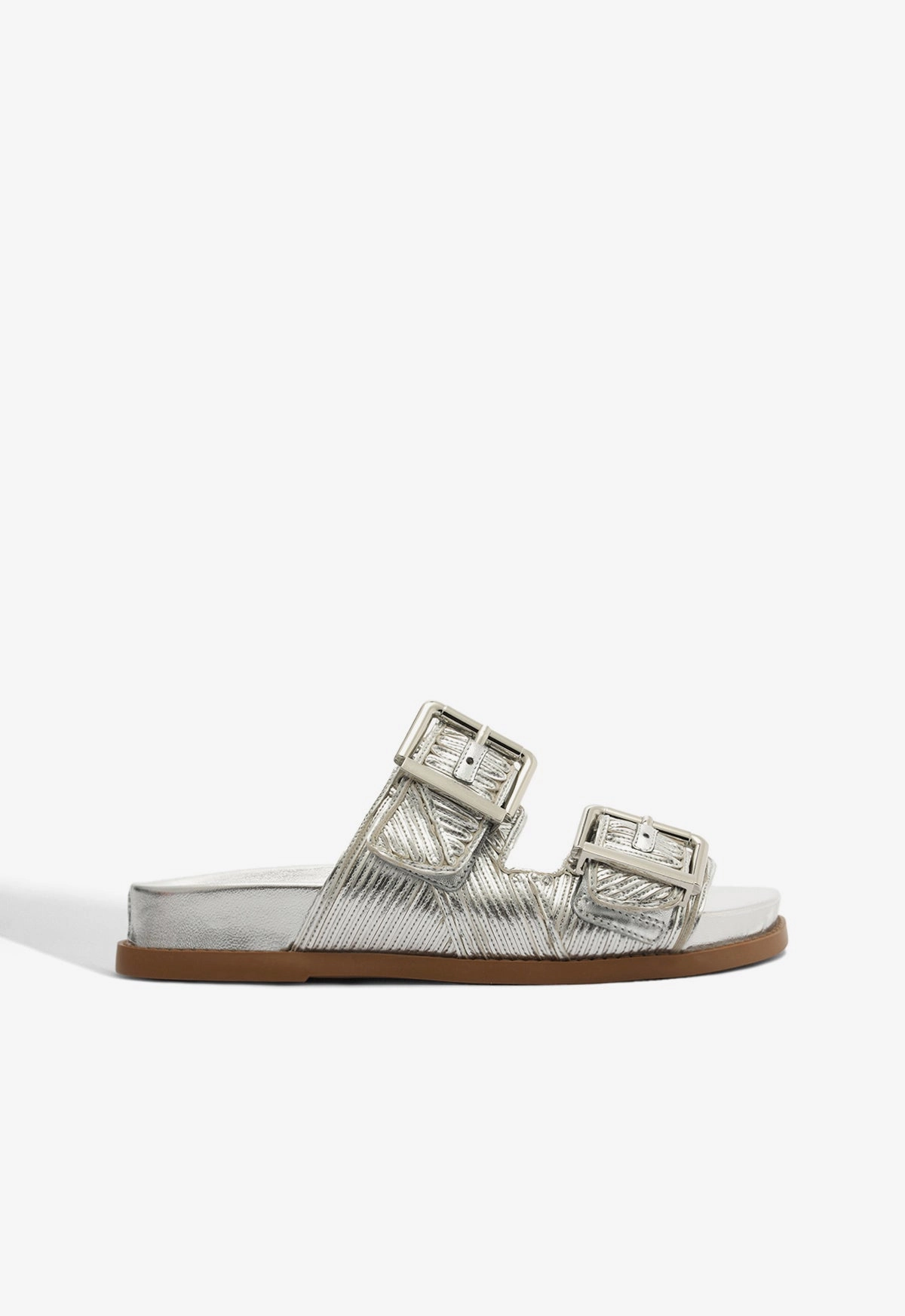 Sand Move Deep Shade Lupita Buckle Sporty Metallic Sandal