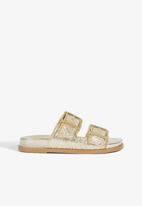 Cushioned Footbed Bright tone Lupita Buckle Sporty Sandal