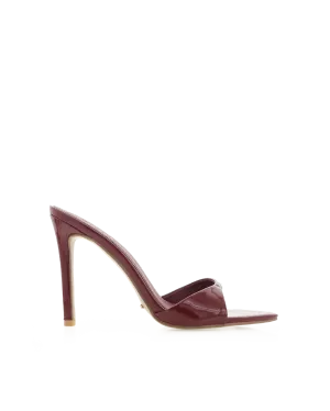 QUINBY - CHERRY RED PATENT NYC Chic Sculpted Heel