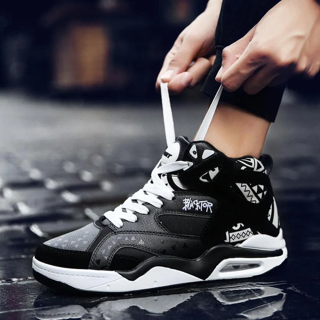 lying Woven Sport Basketball Shoes Couple Midium