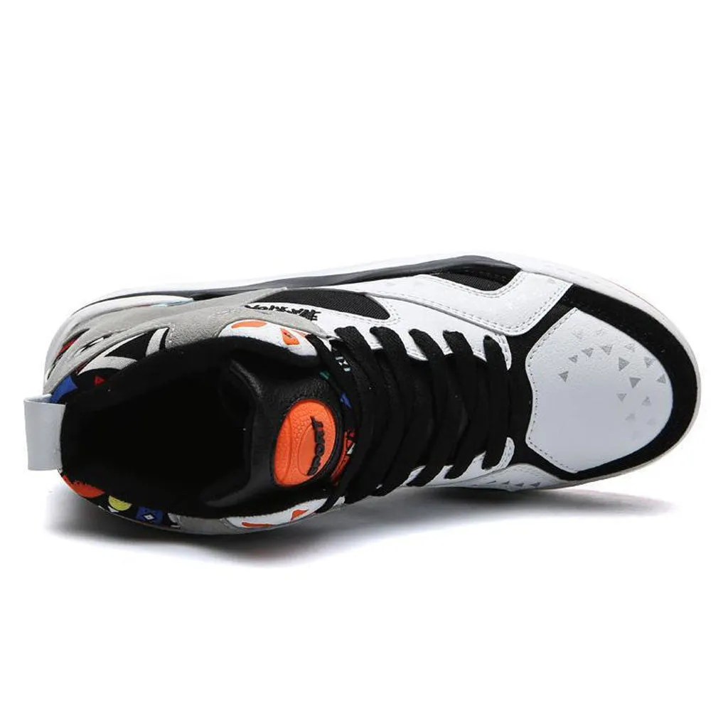 lying Woven Sport Basketball Shoes Couple Midium