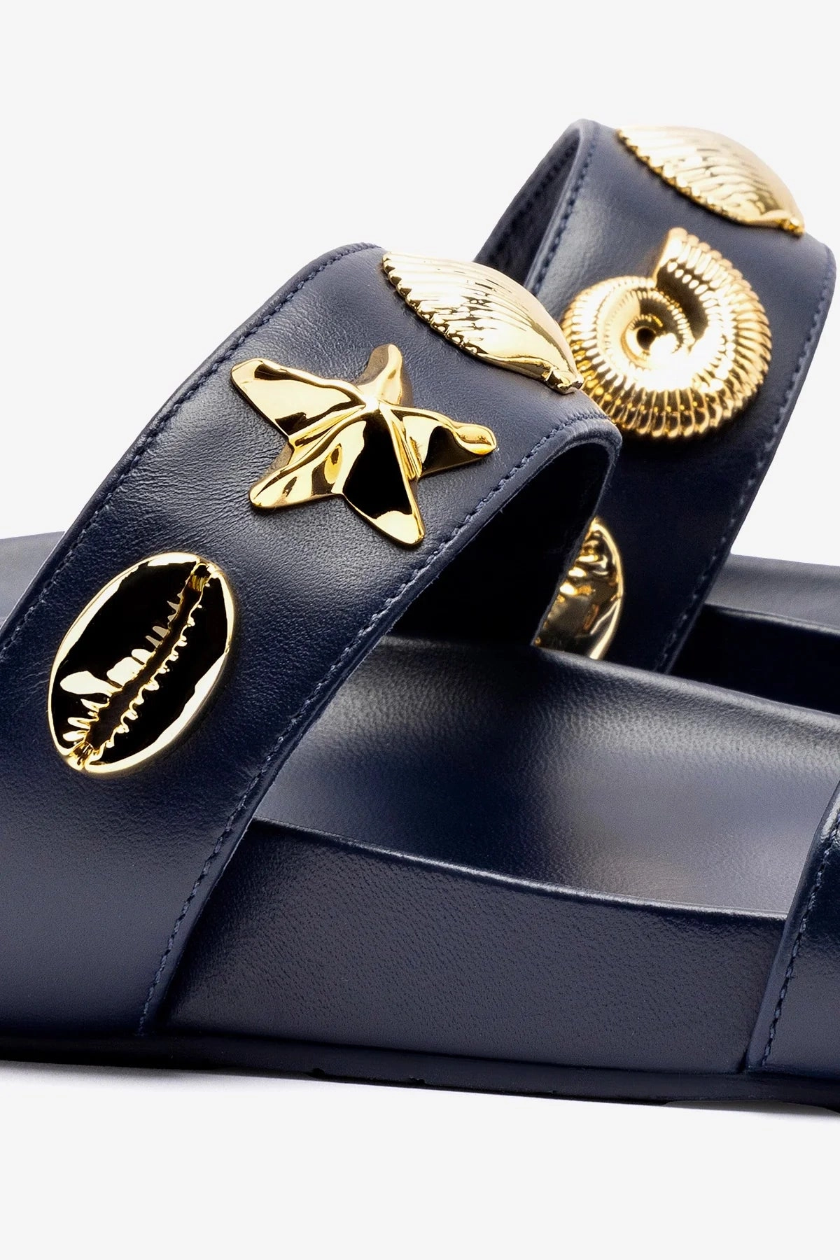 Day-to-Day Wear Museum Mood Madison Slide In Navy Leather