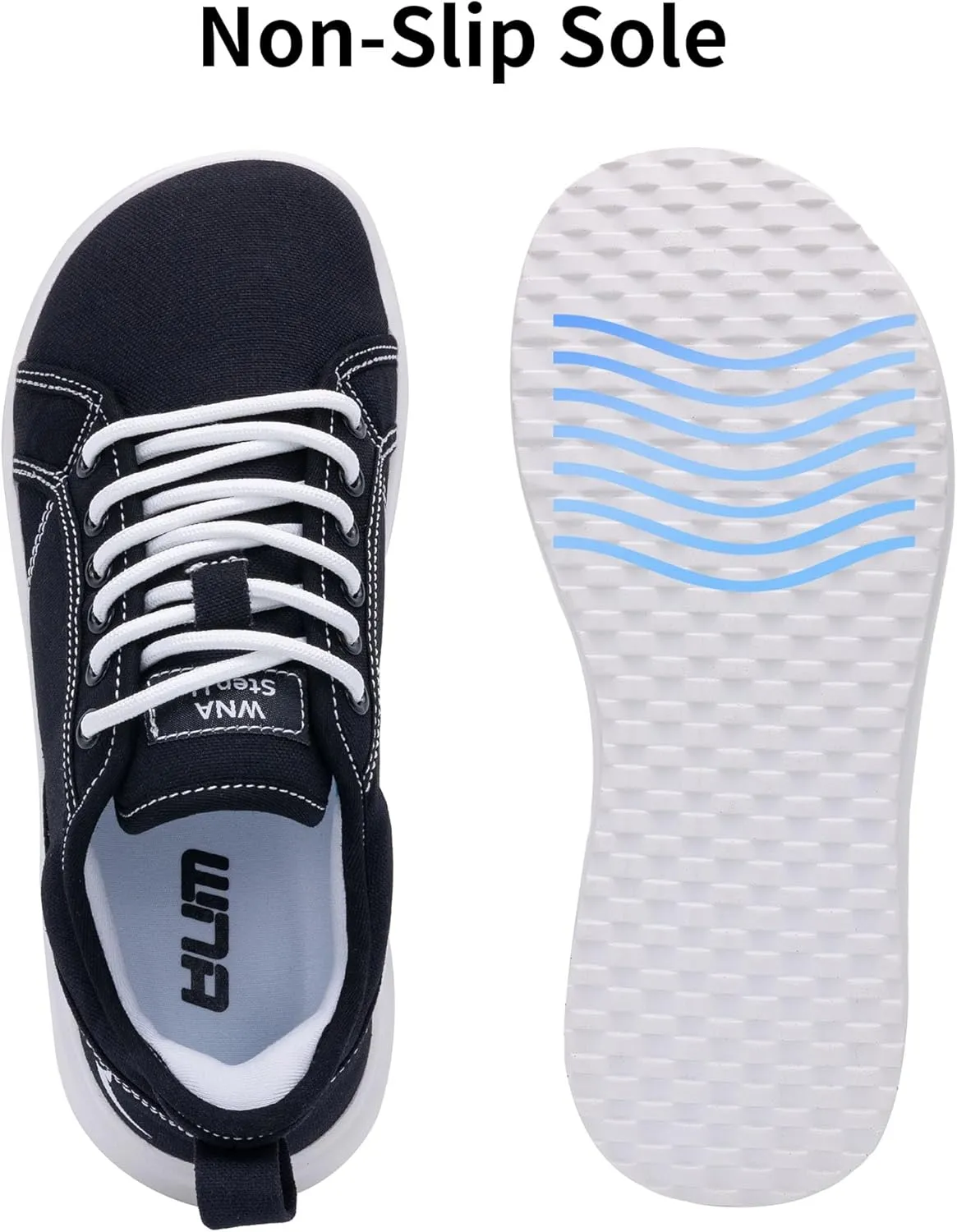 MAFEKE Womens Wide Toe Box Walking Shoes Fashion Platform Sneakers Comfortable Canvas Casual Footwear
