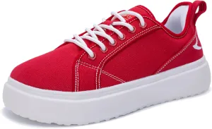 MAFEKE Womens Wide Toe Box Walking Shoes Fashion Platform Sneakers Comfortable Canvas Casual Footwear