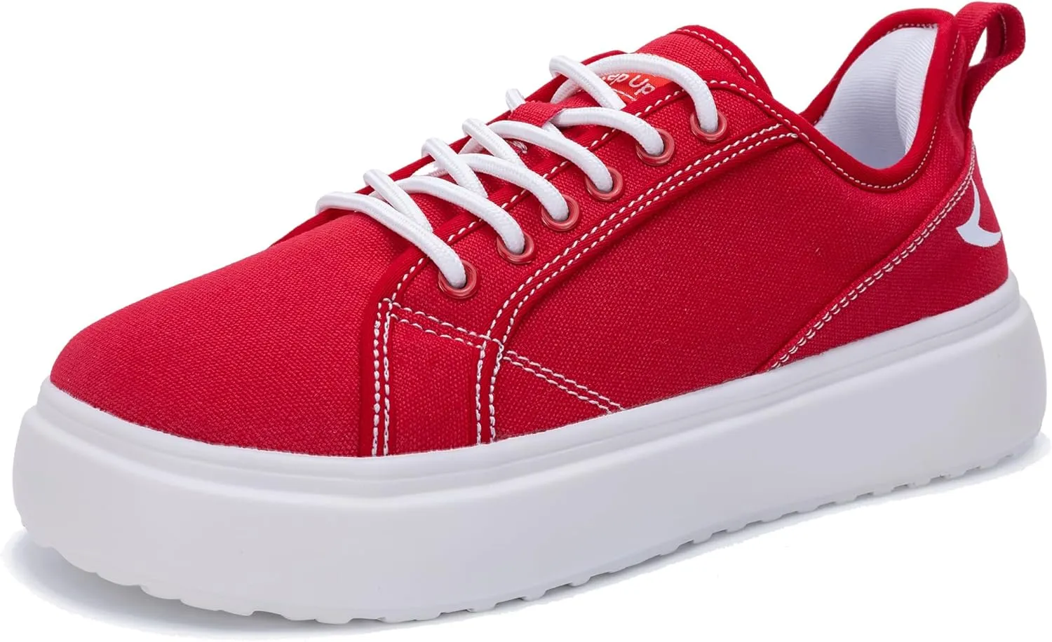 MAFEKE Womens Wide Toe Box Walking Shoes Fashion Platform Sneakers Comfortable Canvas Casual Footwear