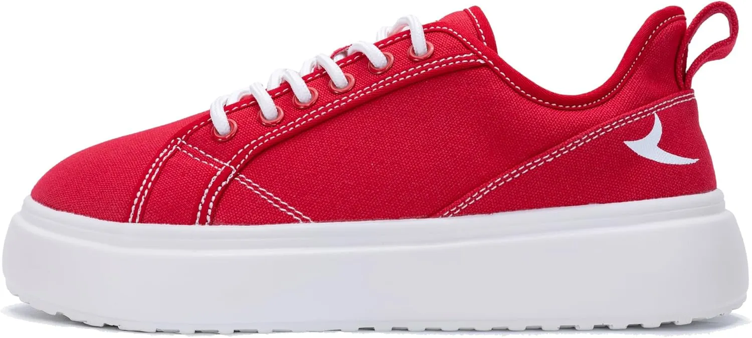 MAFEKE Womens Wide Toe Box Walking Shoes Fashion Platform Sneakers Comfortable Canvas Casual Footwear