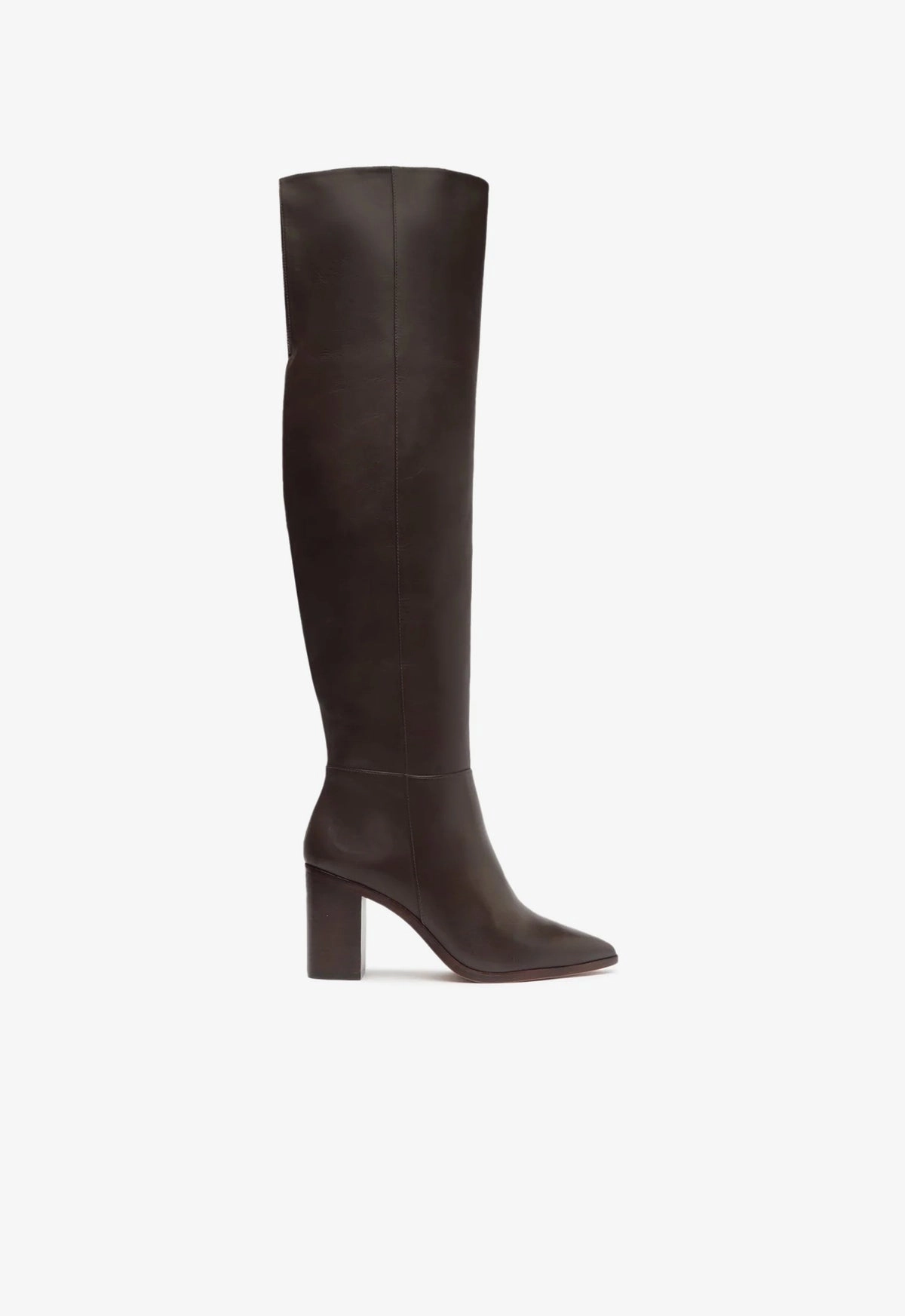 Magali Block Over the Knee Leather Boot construction Comfort Lining