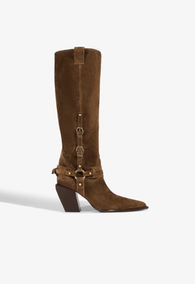 Maine Up Buckle Suede Boot Special Touch Beach Glam
