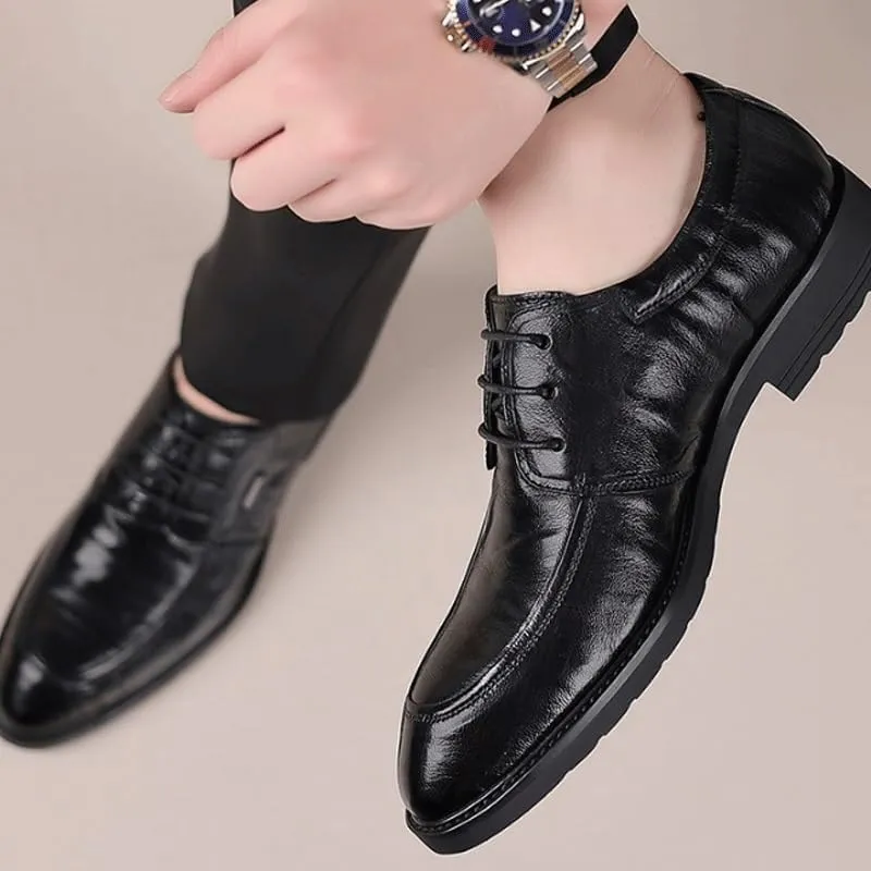 Man's Business Suit Tuxedo Shoes Fashion Casual Classic Pointed-Toe Formal Shoes for Business Dinners