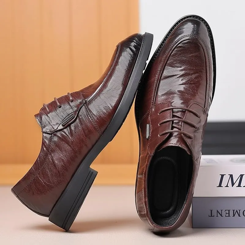 Man's Business Suit Tuxedo Shoes Fashion Casual Classic Pointed-Toe Formal Shoes for Business Dinners