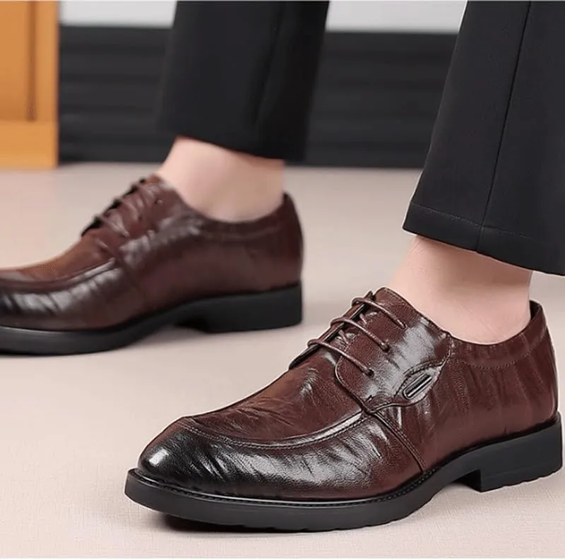 Man's Business Suit Tuxedo Shoes Fashion Casual Classic Pointed-Toe Formal Shoes for Business Dinners