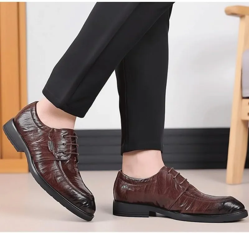 Man's Business Suit Tuxedo Shoes Fashion Casual Classic Pointed-Toe Formal Shoes for Business Dinners