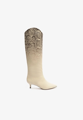 Maryana Lo Snake Faded Boot Flexible Rocker Sole Memory Foam Standing All
