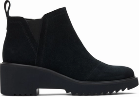 Maude Ankle Boot - Black/Black Suede Ergonomic Wellness Seekers