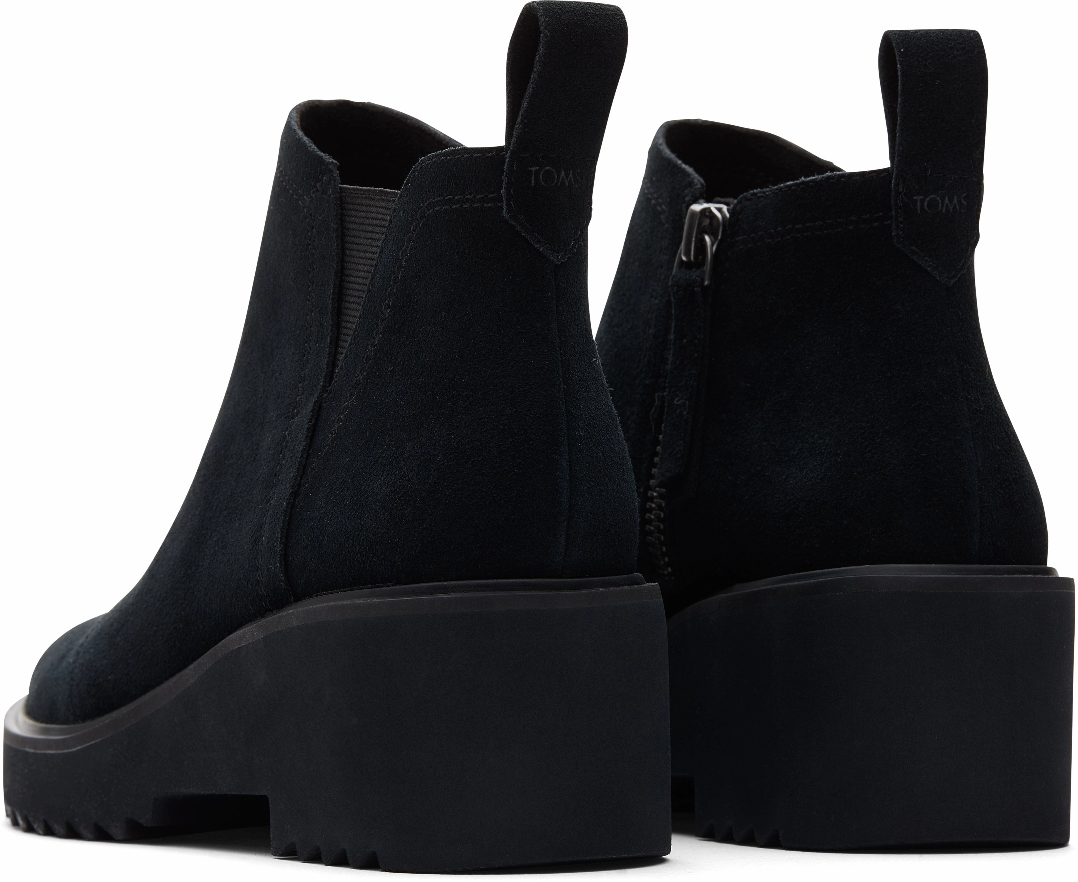 Sustainable Leather Maude Ankle Boot - Black/Black Suede