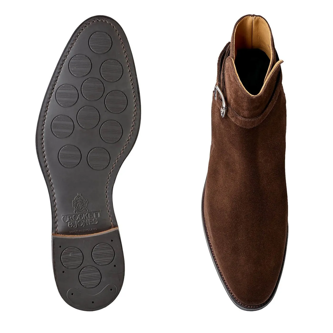 Smooth Soles Stable Step Cottesmore Dark Brown Suede