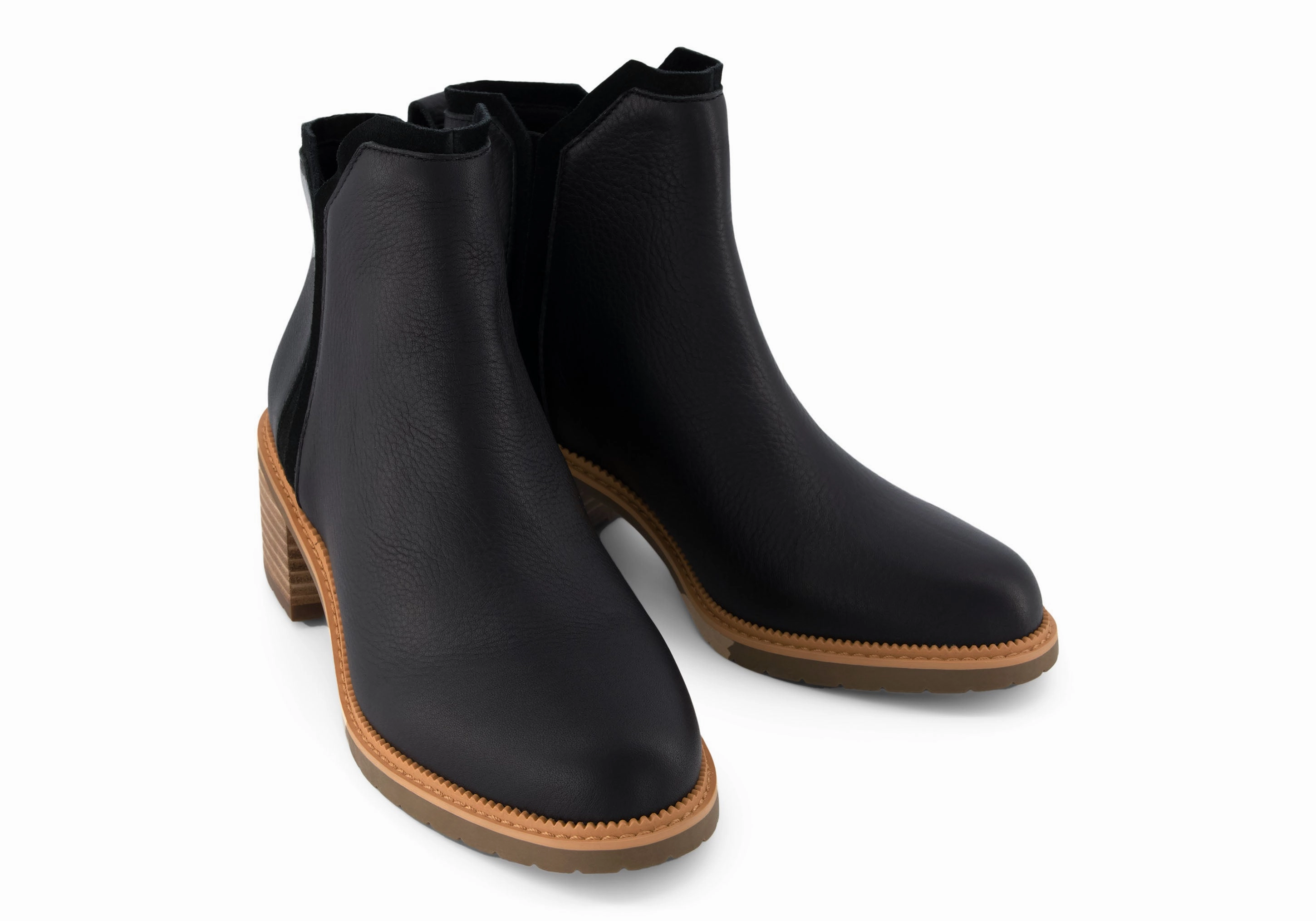 Hailey Ankle Boot - Black Leather Cushioned Insole Technology Body Align