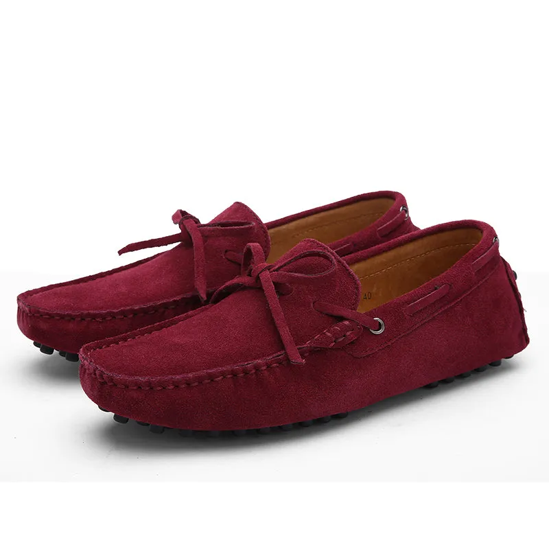 Men Casual Suede Genuine Leather Slip-On Shoes