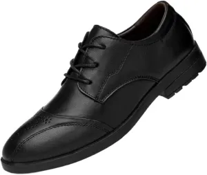 Men Formal Shoes Lace-up Comfort Orthopedic Pointed Toe Faux Leather Low Top Prom