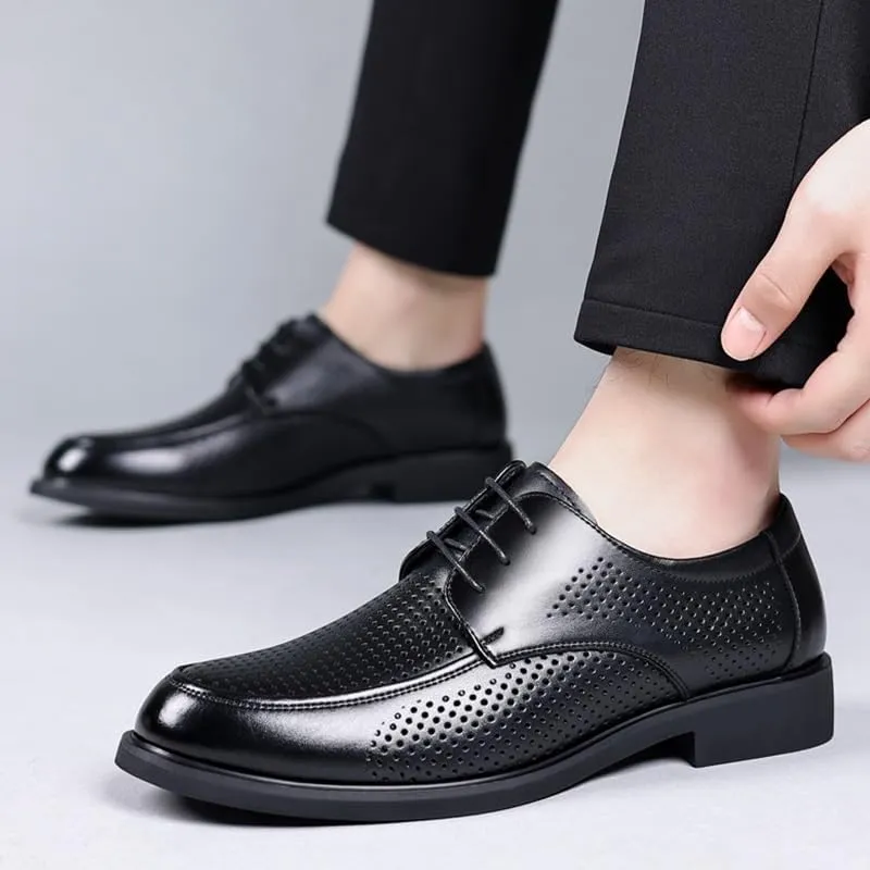 Men Low Top Formal Business Oxford Shoes Men's Formal Office Shoes Derby Sneakers Lace-up Formal Tuxedo Derby Shoes(Black,10)