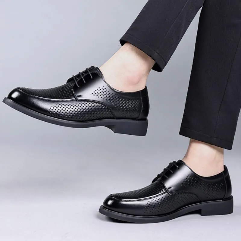 Men Low Top Formal Business Oxford Shoes Men's Formal Office Shoes Derby Sneakers Lace-up Formal Tuxedo Derby Shoes(Black,10)