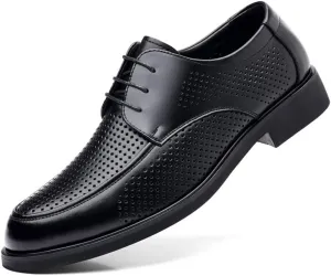 Men Low Top Formal Business Oxford Shoes Men's Formal Office Shoes Derby Sneakers Lace-up Formal Tuxedo Derby Shoes(Black,10)