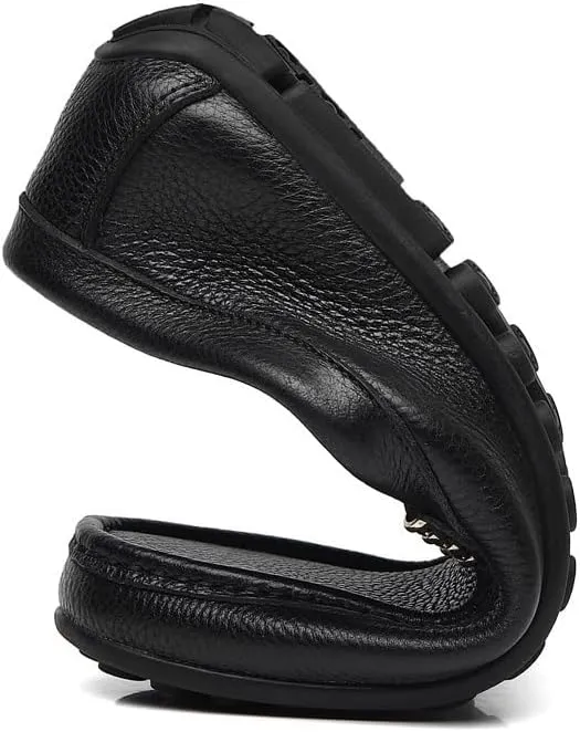 Men Prom Loafers Faux Leather Party Round Toe Prom Wedding Tuxedo Non Slip Anti-Slip Shoe Slip-on