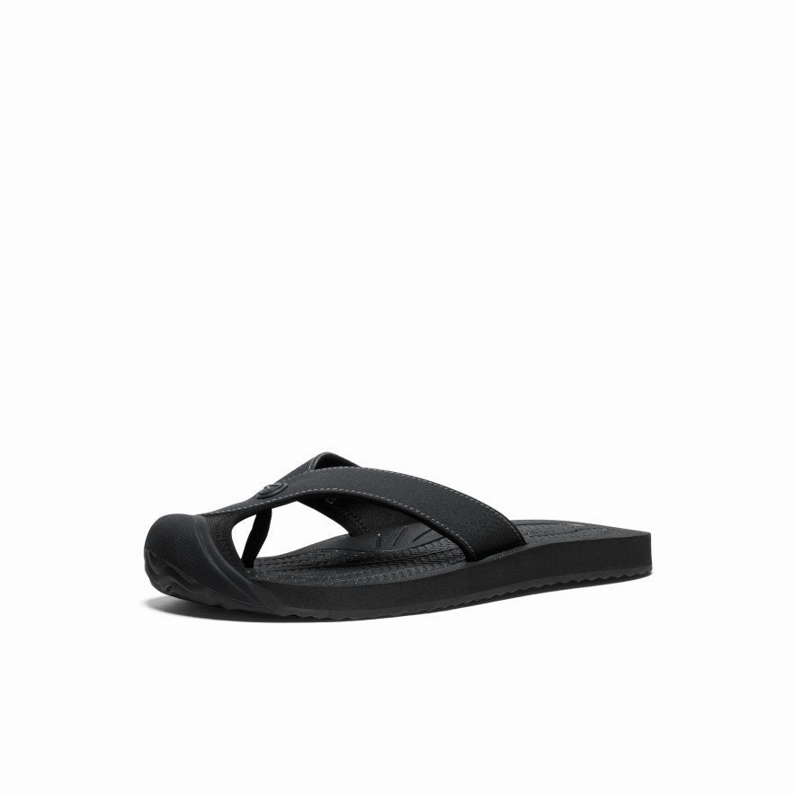 Men's Barbados Flip-Flop  |  Black/Steel Grey Purple Soft