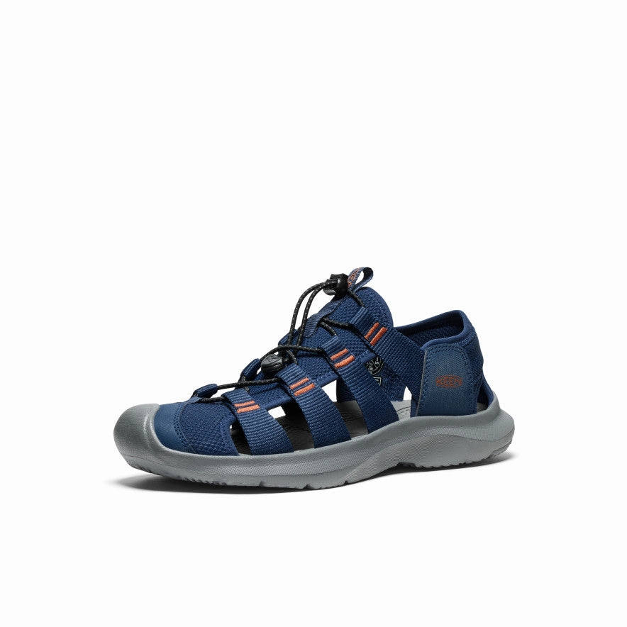 Shore Play Comfortable Daily Footwear Men's Seanik H2 Sandal  |  Naval Academy/Gold Flame