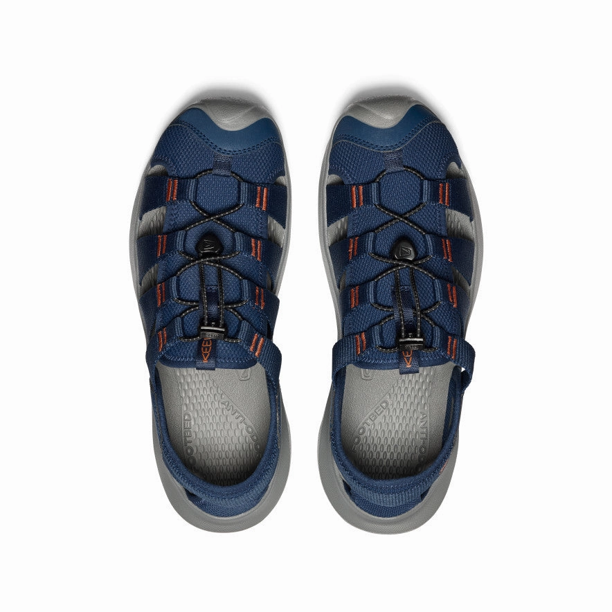 Textured Footbed Men's Seanik H2 Sandal  |  Naval Academy/Gold Flame