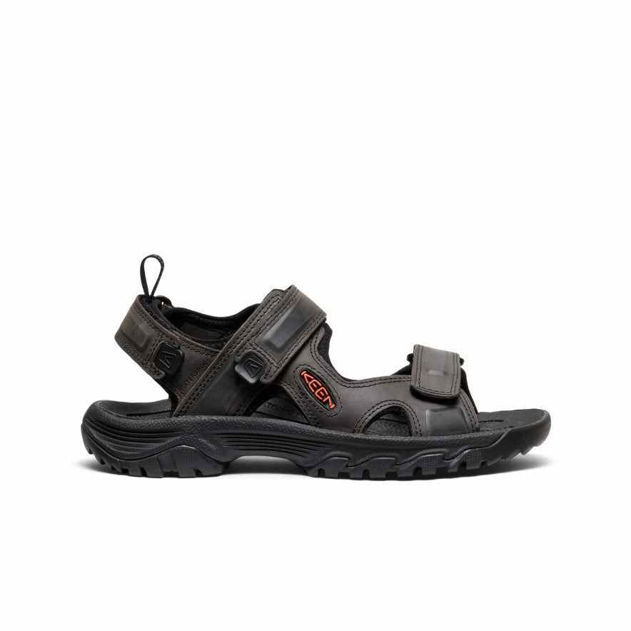 Holiday Time Durable Walk Men's Targhee III Open Toe Sandal  |  Grey/Black