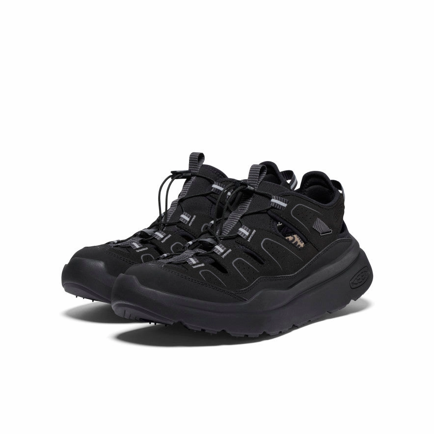 perforated Travel-Ready Shoes Men's WK450 Walking Sandal  |  Black/Black