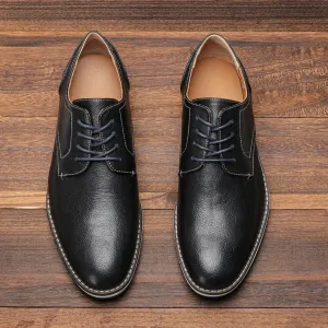 Men's Anti-slip Vegan Leather Shoes with Contrast Stitching | Eco-Friendly Materials for All Seasons