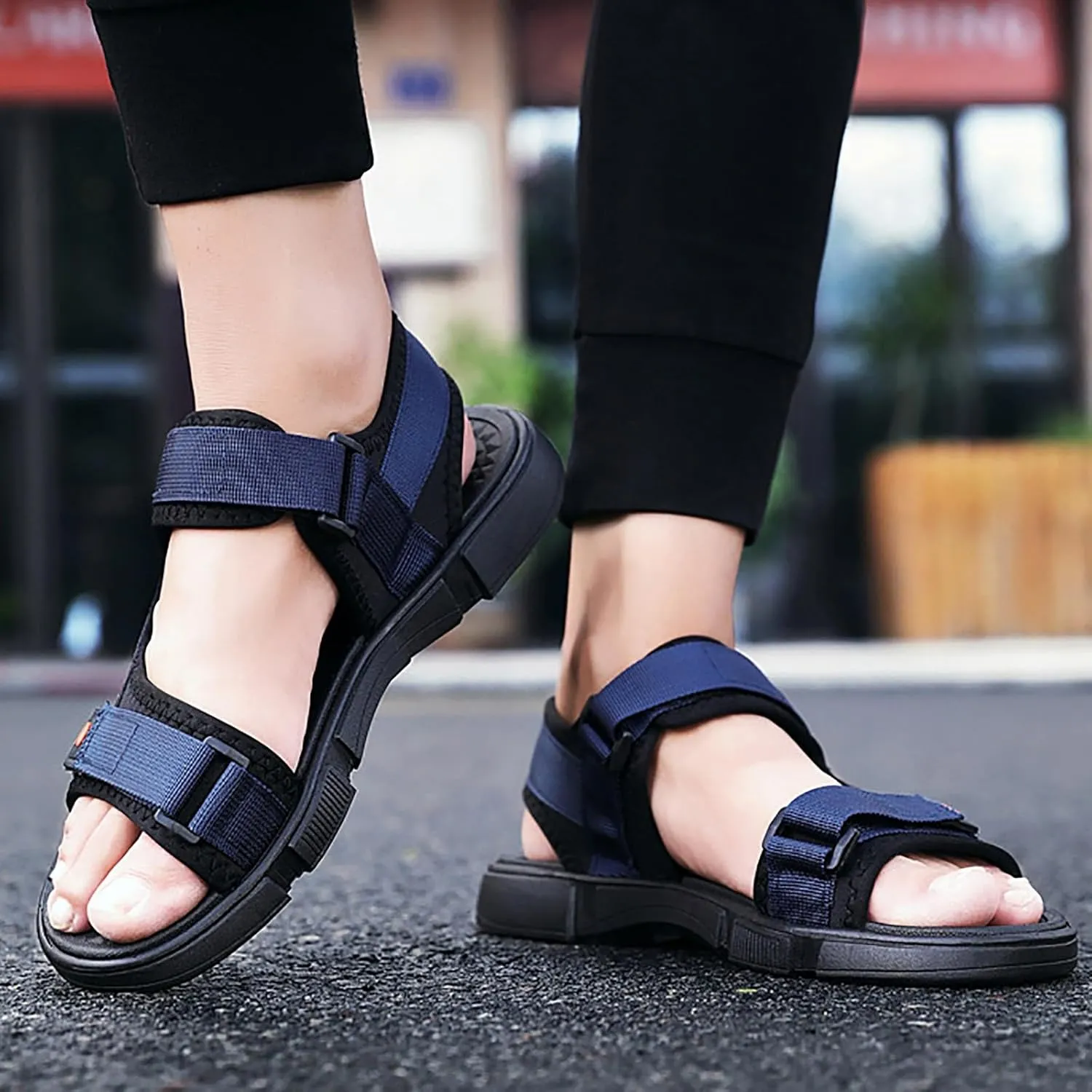 Mens Beach Sandals Open Toe Athletic Sport Sandals Water for Men Outdoor Beach Travel Summer