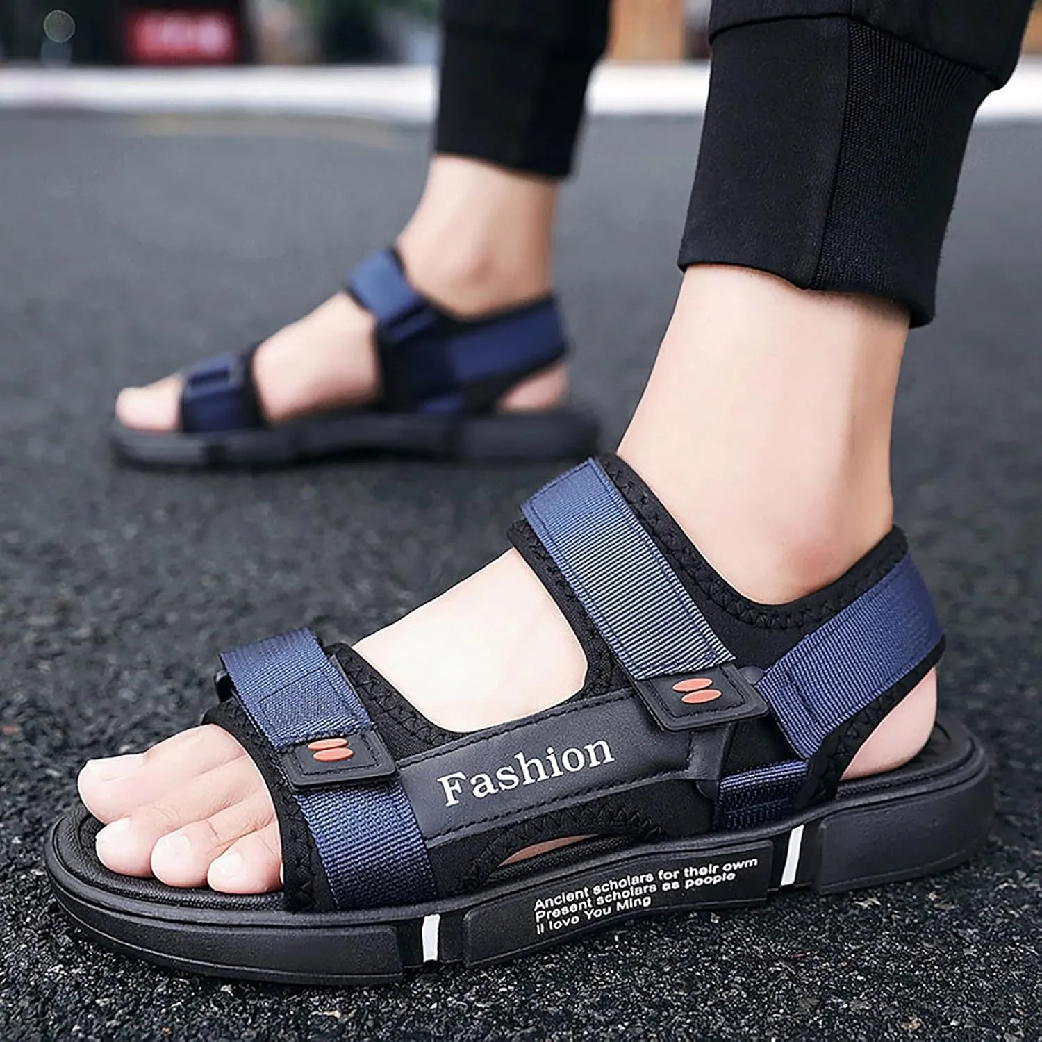Mens Beach Sandals Open Toe Athletic Sport Sandals Water for Men Outdoor Beach Travel Summer