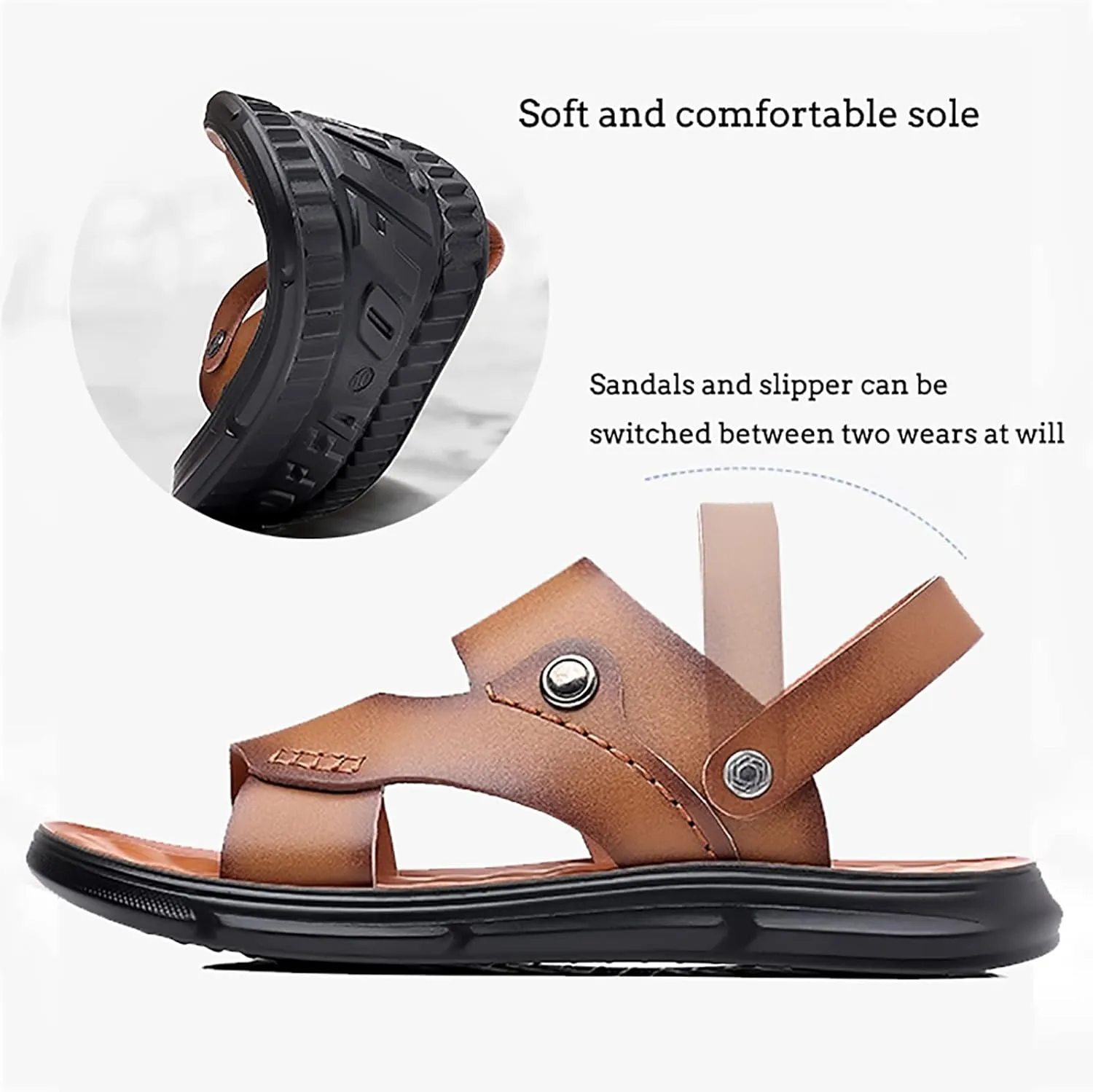 Mens Beach Sandals Sandal Men Mens Sandals Adjustable Straps Lightweight Beach Comfortable Non Slip Sandal