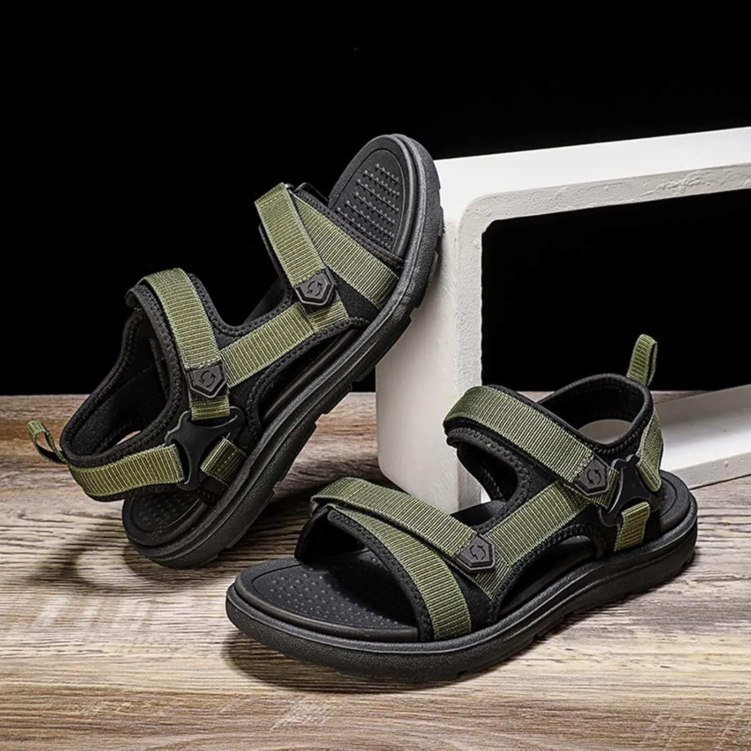 Mens Beach Sandals Sandal Men Mens Sandals Adjustable Straps Lightweight Open Toe Outdoor Summer Sandal