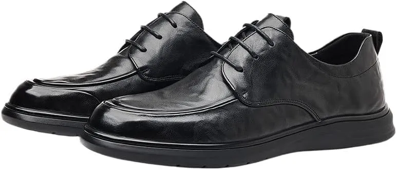 Men's Breathable Comfortable Business Lace Up Oxford Shoes Modern Leather Casual Scale Pattern Formal Shoes